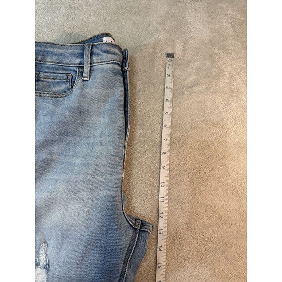 Cello Women Size 11 Denim Jeans High Rise Flare Wide Leg Distressed Holes NWT - Picture 8 of 12